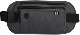 Secure Travel Money Belt, Undercover Hidden RFID Blocking Travel Wallet Bum Bag Fanny Pack Waist Packs, H HOME-MART Anti-T...