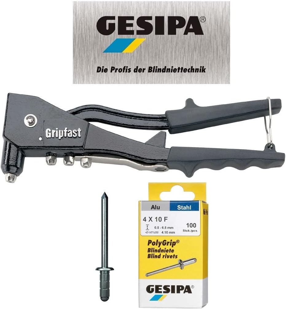 Gesipa Mini-Pack PolyGrip aluminium/staal 4,8 x 10 K 16 mm, 1 stuk, (1433852), grijs