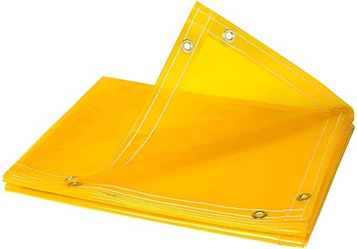 Steiner 334-4X6 Cortina de soldadura de vinilo transparente tintado, 14 mil, amarillo/oro