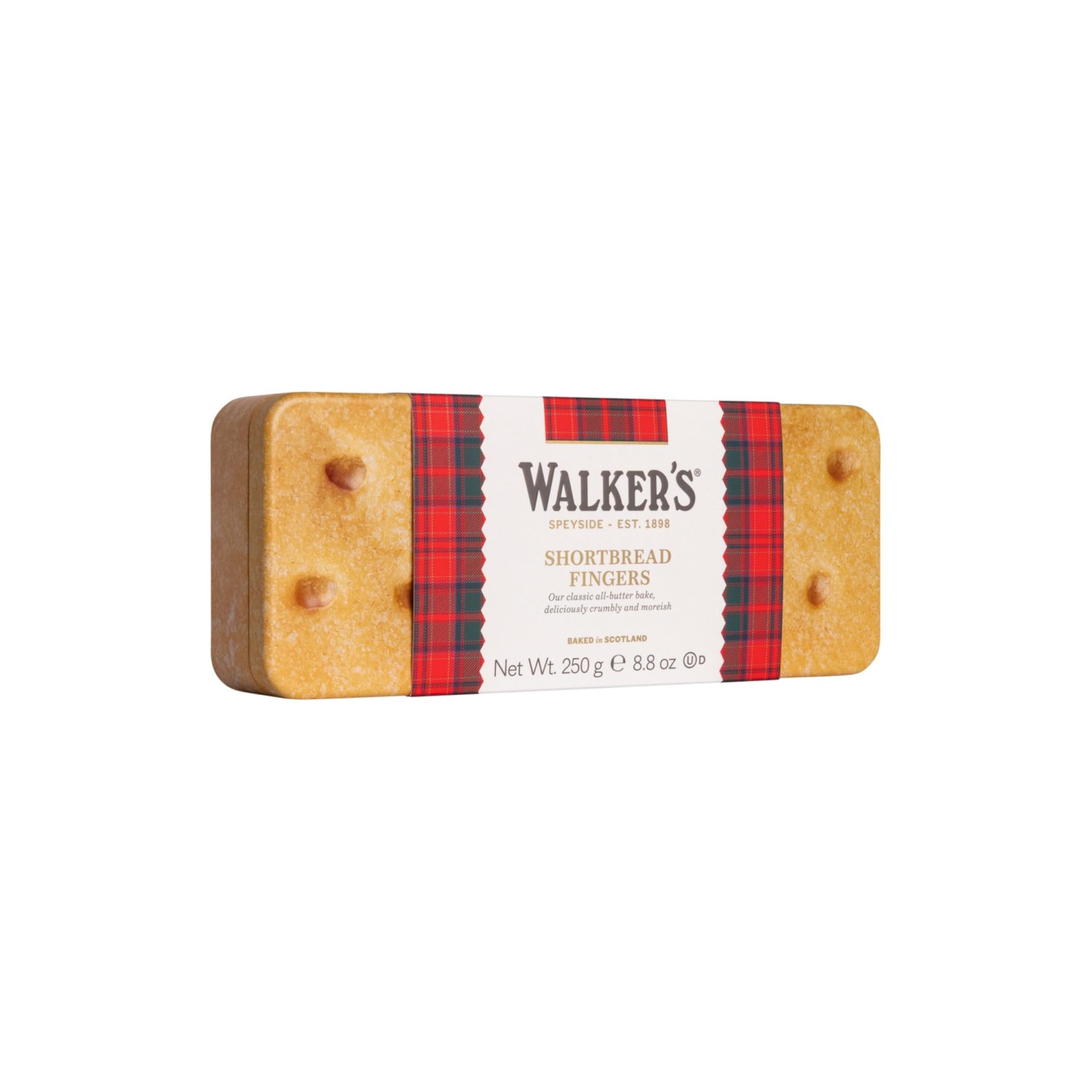 Walker's Shortbread Finger Tin, Traditional Pure Butter Scottish Recipe, 250g