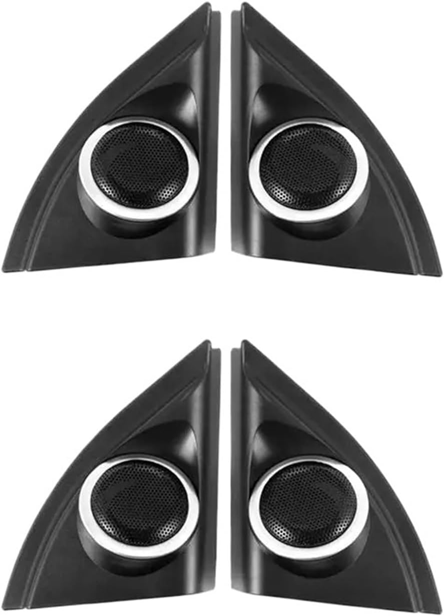 2Pcs Car Door Panel Audio Horn Cover Tweeter Triple-Cornered Speaker Loud Cover Fit for Toyota 2014-2019