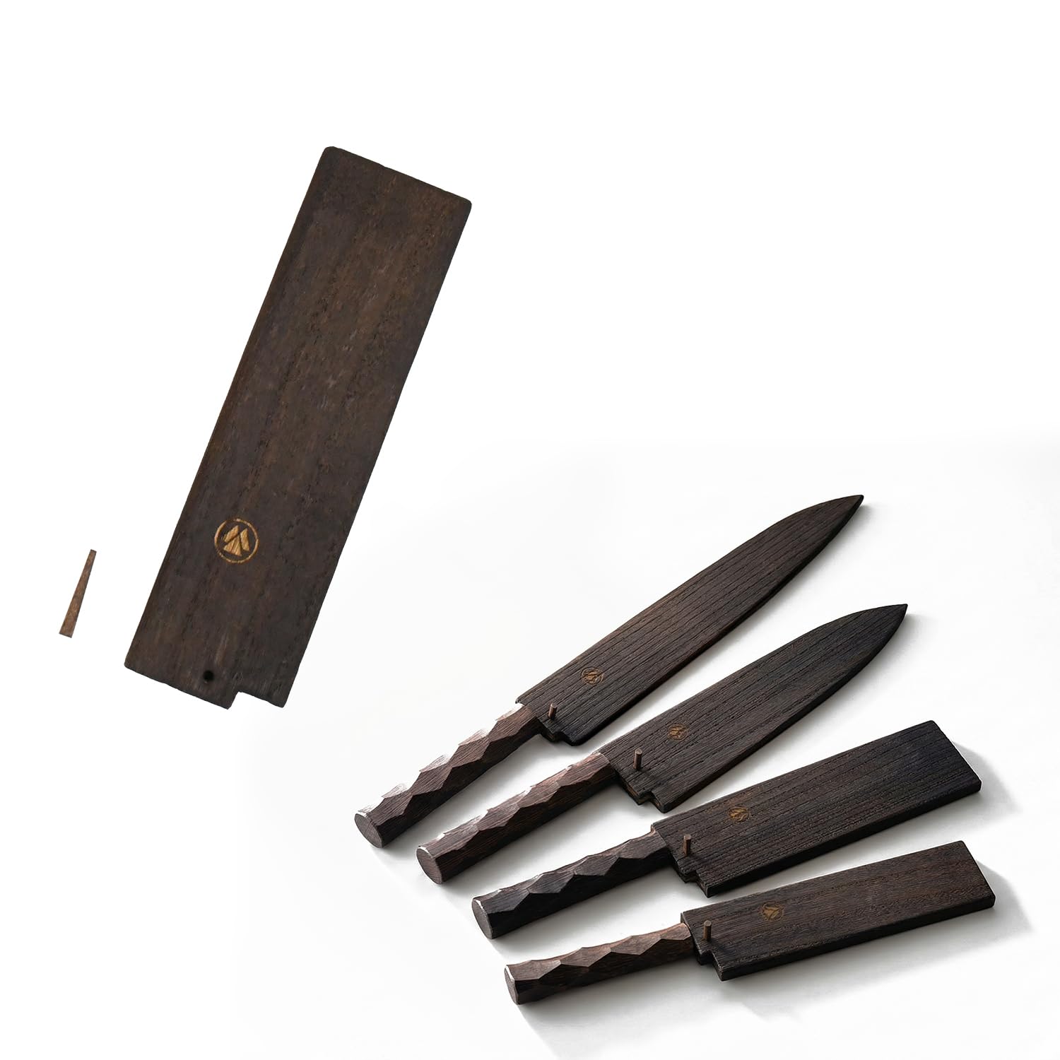 [Made in Tsubame Sanjo] Wooden Sheath for Famous Chestnut Knives, Wood Pin Type, Grilled Paulownia Material, Knife Cover, Wood, Made in Japan, Sanjo, Japanese Modern Outdoor Storage, Storage, Japanese
