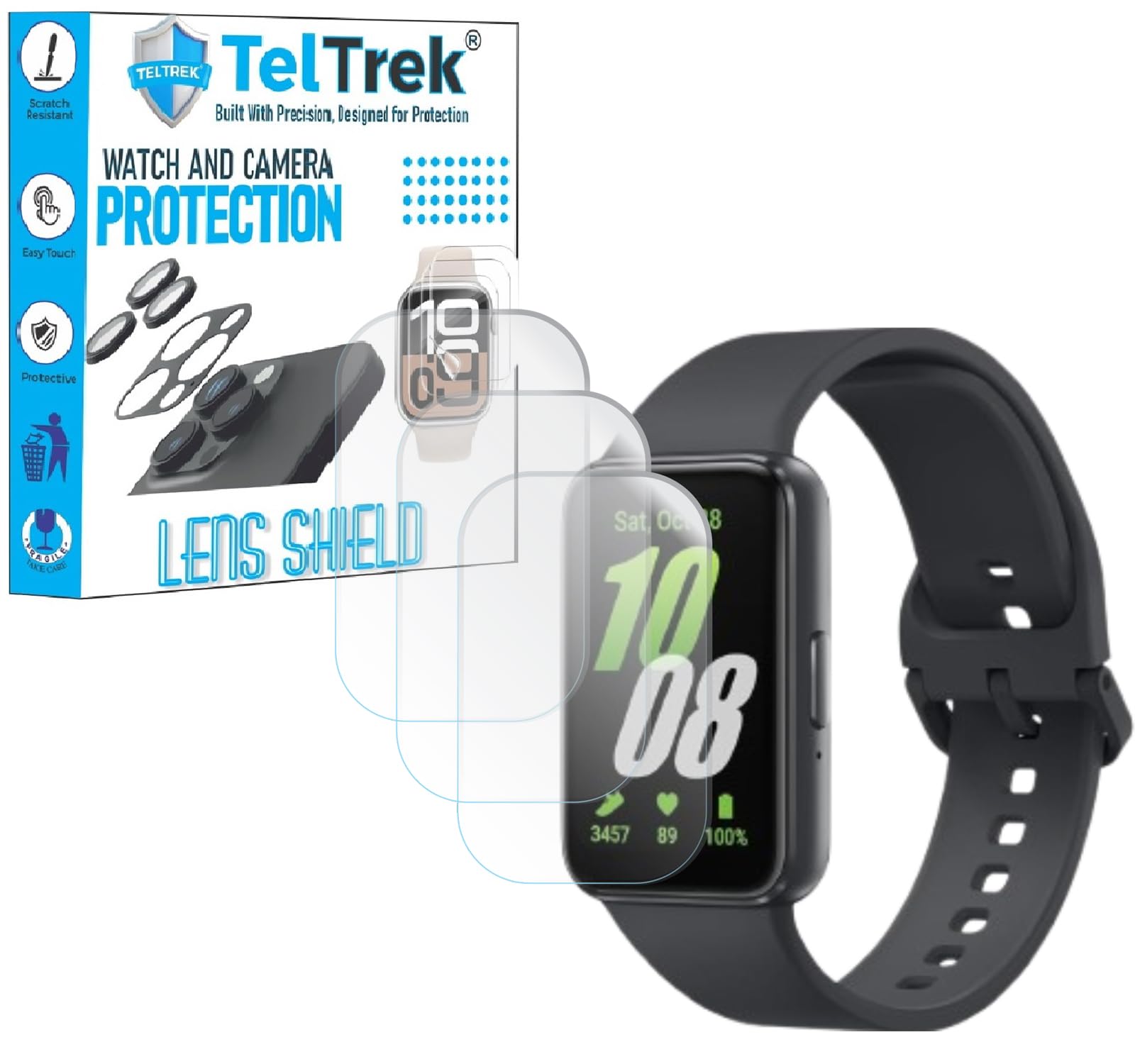 Screen Protector Compatible With Samsung Galaxy Fit3 / Fit 3, Edge to Edge Hydrogel TPU Screen Guard not a Tempered Glass (Pack of 3)-picture-21