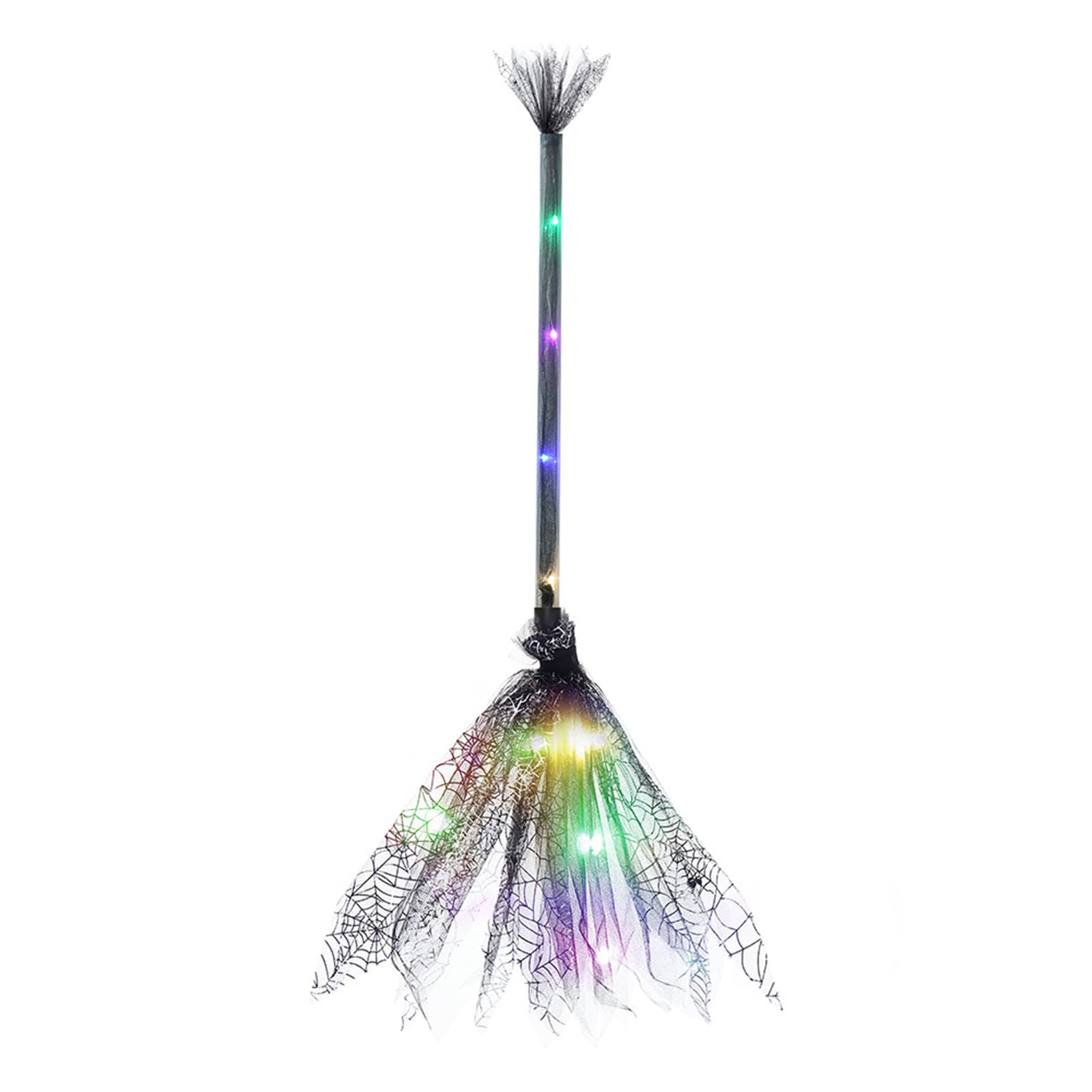 Tsophreniq Halloween Party Lighted Witch Broom Broomsticks Kid Props for Halloween Cosplay Decoration Lighted Witch