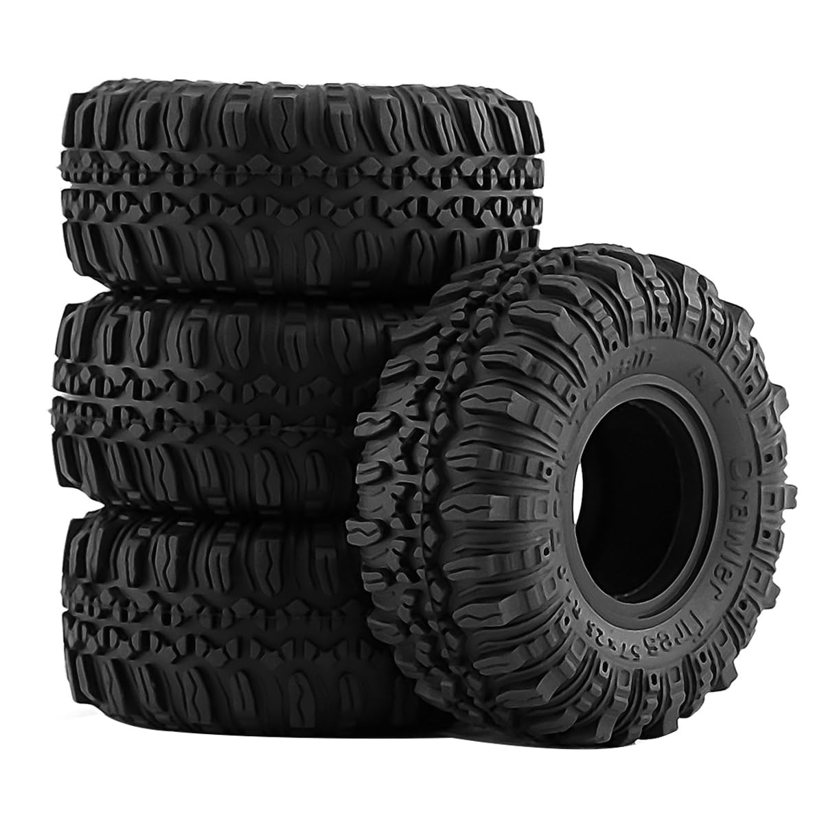 Ieron 1.0 Tires, S3 All Terrain Crawler Tires for RC Crawler Car Axial TRX4M SCX24 AX24 FCX24 Upgrade Parts (Black) - Image 2
