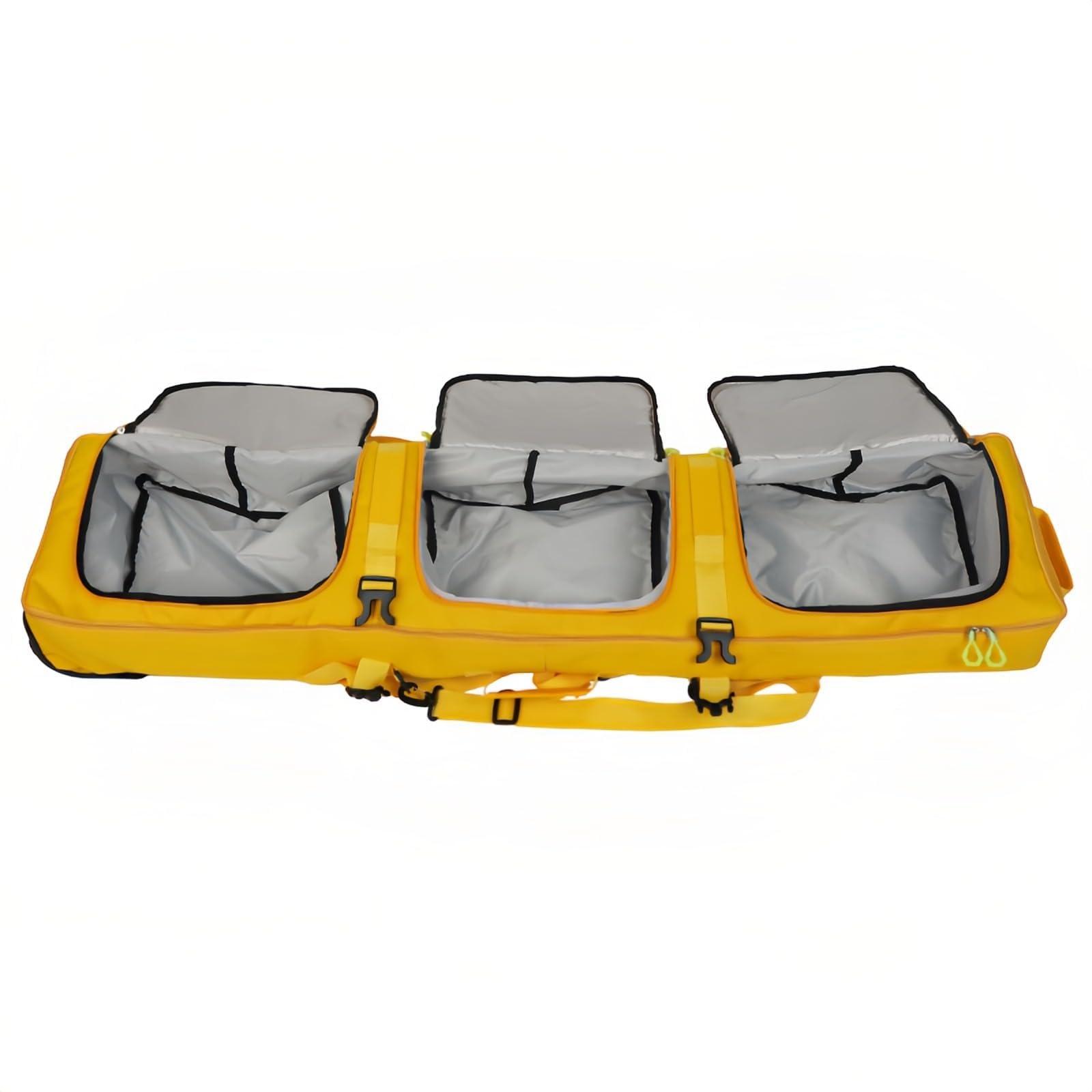 Torba snowboardowa dla dzieci na kółkach, w pełni wyściełana, 132 x 32 x 15 cm, wyściełana torba snowboardowa, torba na buty narciarskie, kije, wyposażenie narciarskie