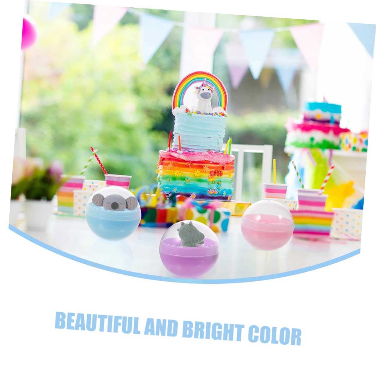 Garneck 2sets Gumball Ball Toy Plastic Capsules Toy Storage Empty Capsules Simple Fillable Balls for Party Favors 50pcs*2