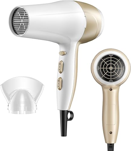 CONFU Secador de pelo, secador de pelo de secado rápido de 1875 W con tecnología iónica avanzada, más brillo y menos encrespamiento, secador de pelo
