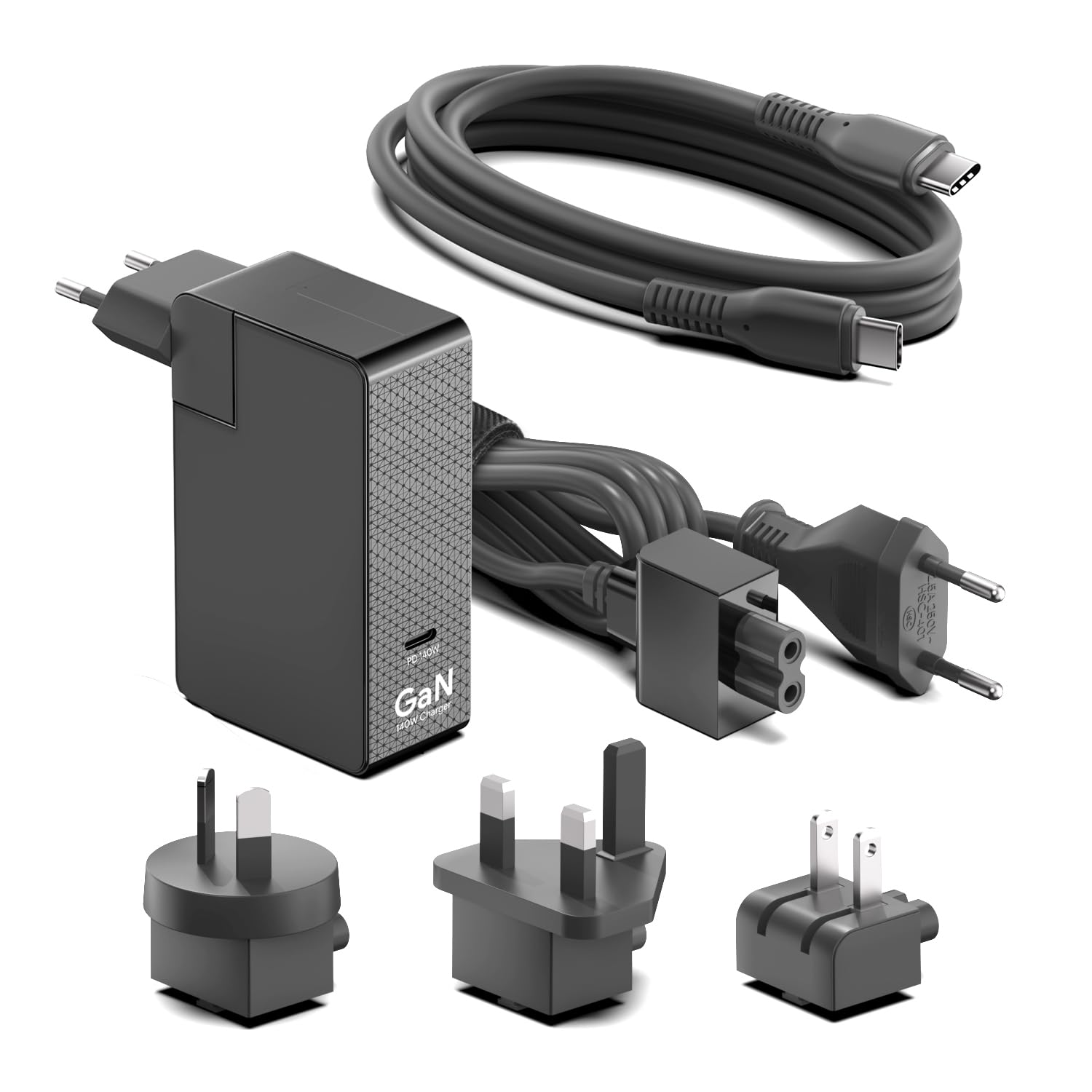 KFD Caricatore rapido USB C da 28 V, 5 A, 140 W, per MacBook Air MacBook Pro 16 15 14 13 pollici, 2025 M3 M4, HP B7NK0AA#ABB TPN-LA29 N22270-001 PA-1141-08HT ADP-140AB B Delta MSI ige 14 1 6