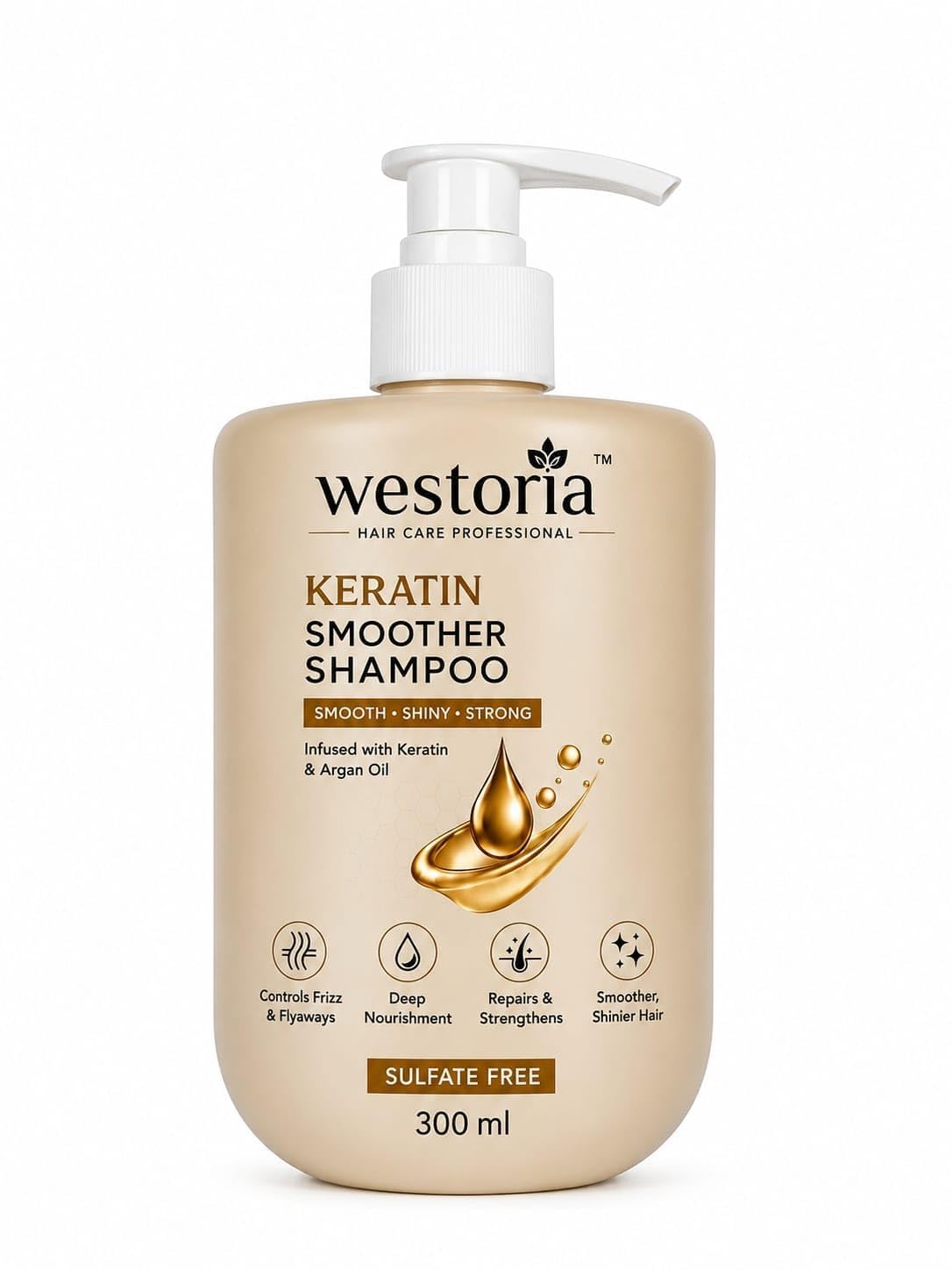 Keratin Smoother Shampoo | Hair Cleanser with Keratin & Argan Oil | Frizz Control, Deep Nourishment, Smooth, Soft & Shiny Hair | Daily Care for Men & Women | 300ml Pack of 2-image-10
