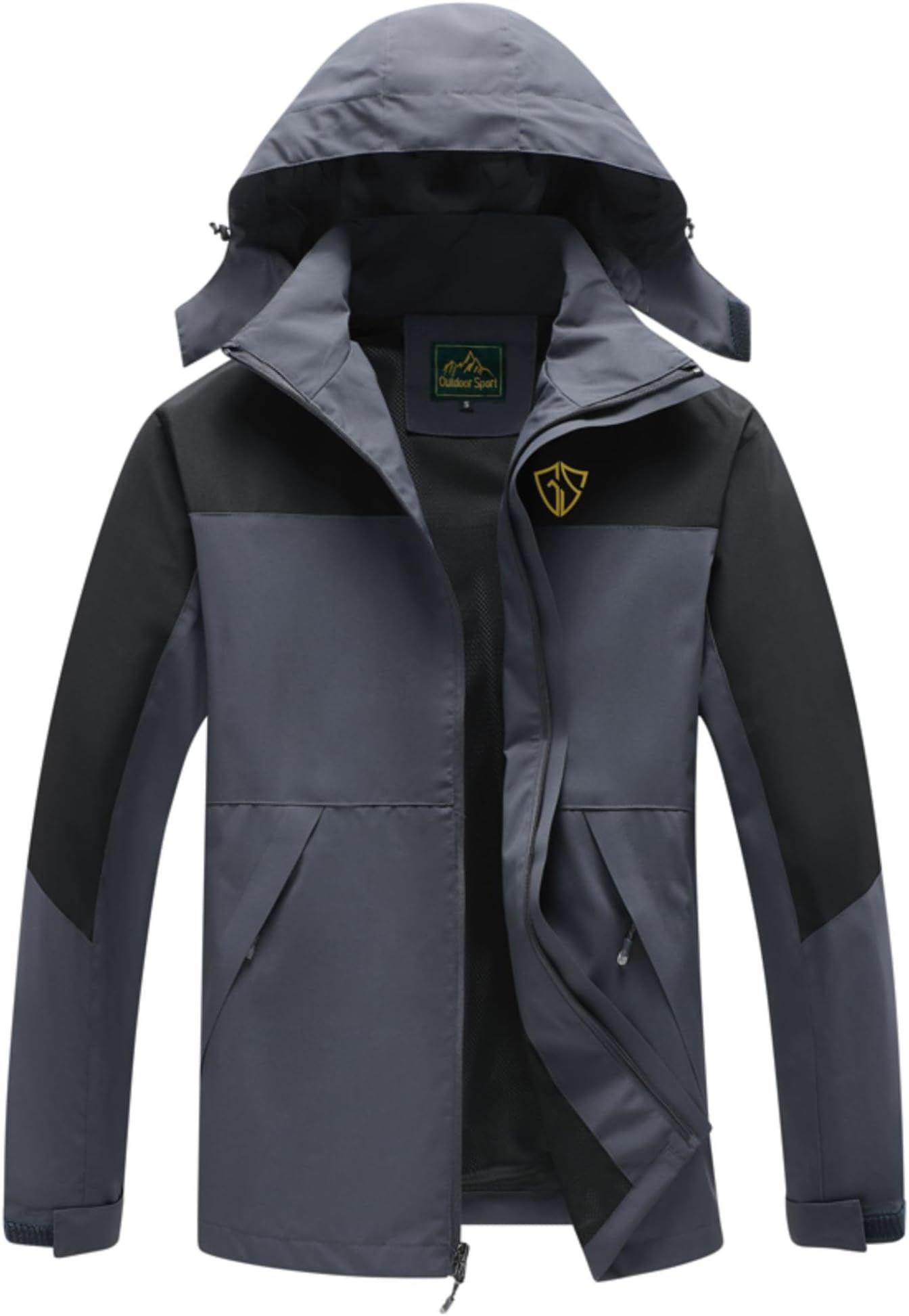 GIISAM Rain Jacket for Men, Mens Waterproof Raincoat Lightweight Rain Jackets Outdoor Rain Coat Windbreaker with Hood