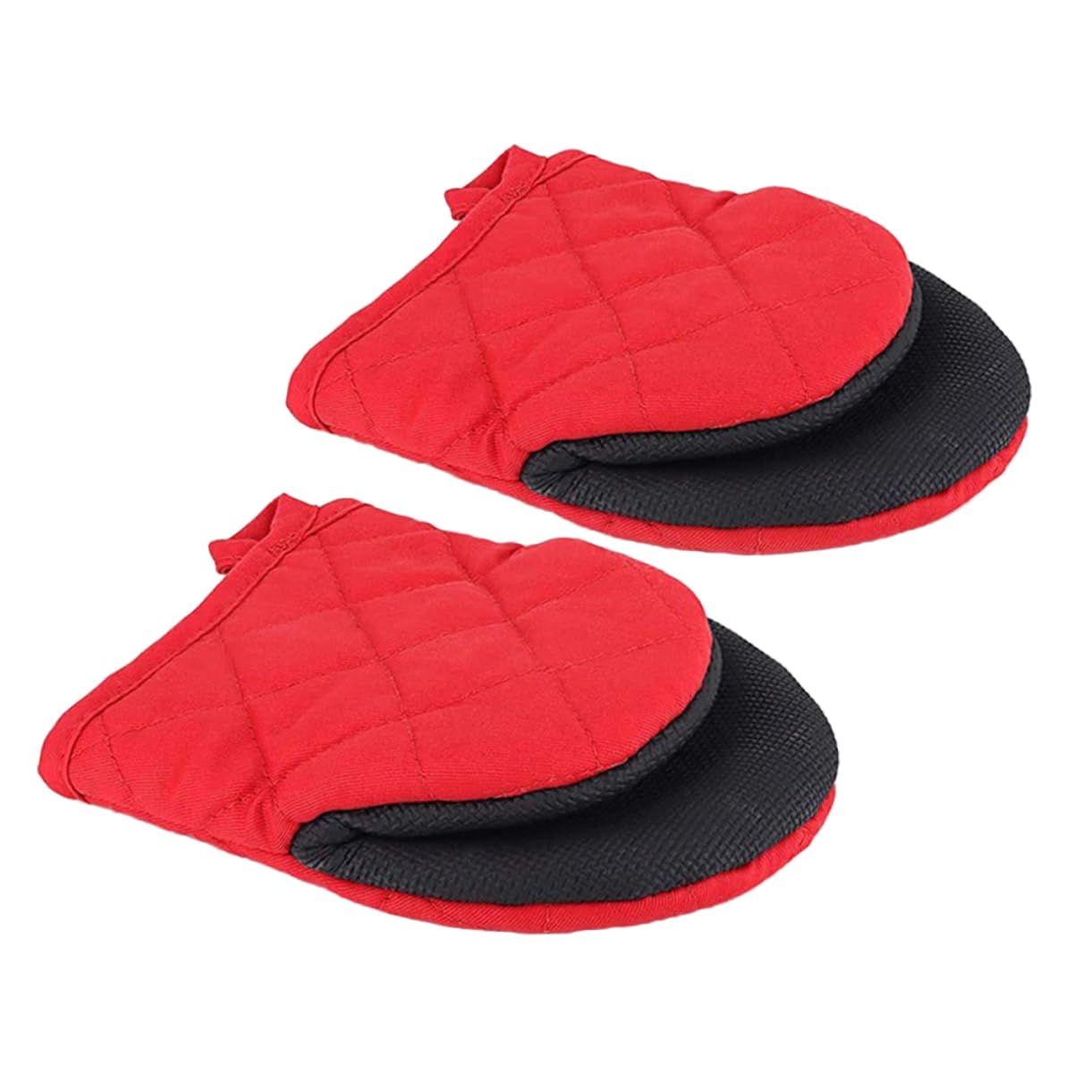 Mitaines de cuisine compactes au design de clip de support de plaque rouge