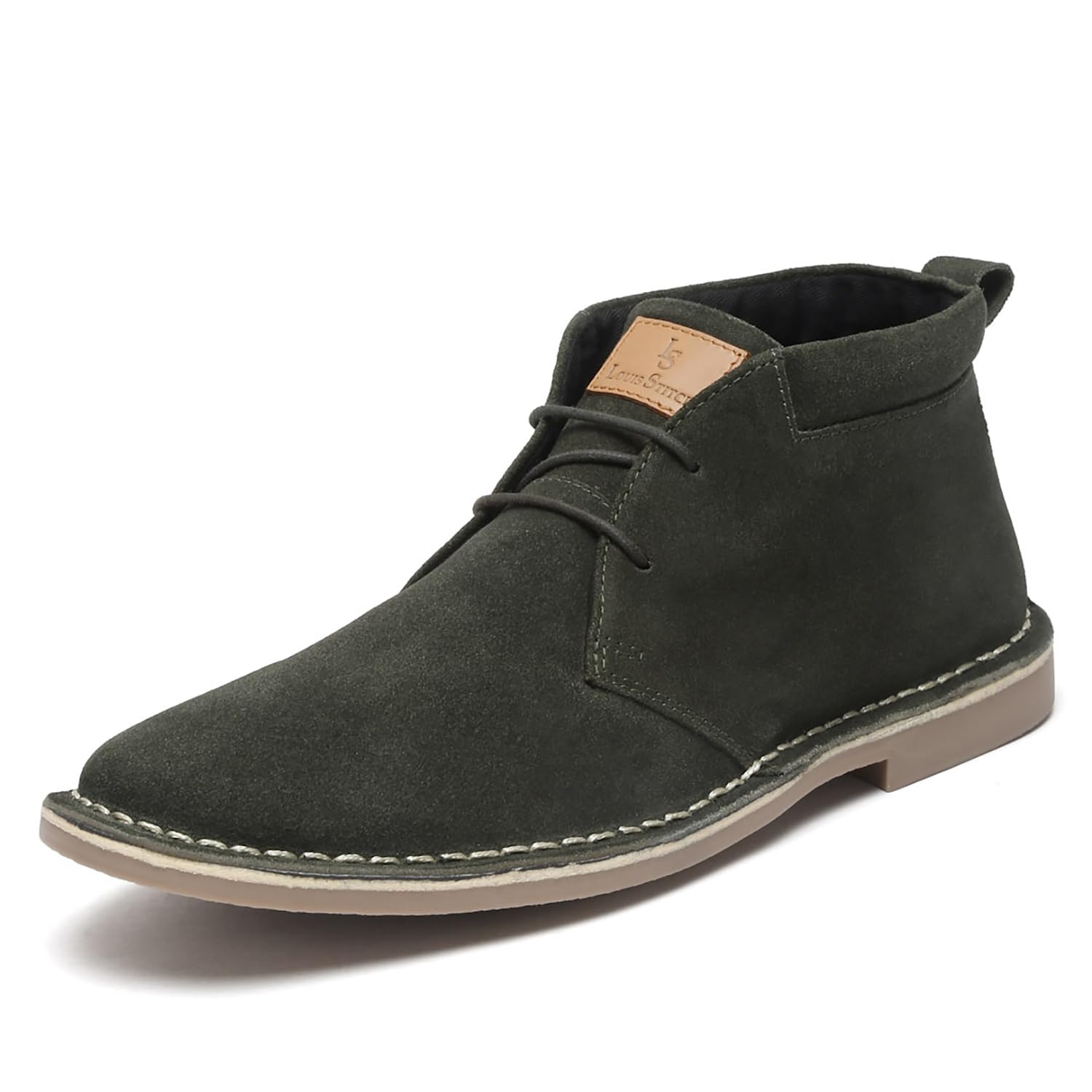 LOUIS STITCH Chukka Boots For Men| Suede Leather Boots for Men| High Ankle Casual Boot | Casual Office & Trekking Shoes | Hiking Boots for Men | Stitch Down Desert Boots |Size-UK08 Moss Green [LSSDSUCKCUGR] (B0C55CTXY1) Amazon Price History, Amazon Price Tracker
