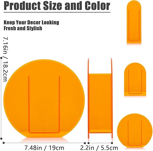 Miniatura 2 de Jarrón acrílico amarillo redondo para decoración estética moderna de habitación, jarrón decorativo de plástico para dormitorio, mesa de sala de