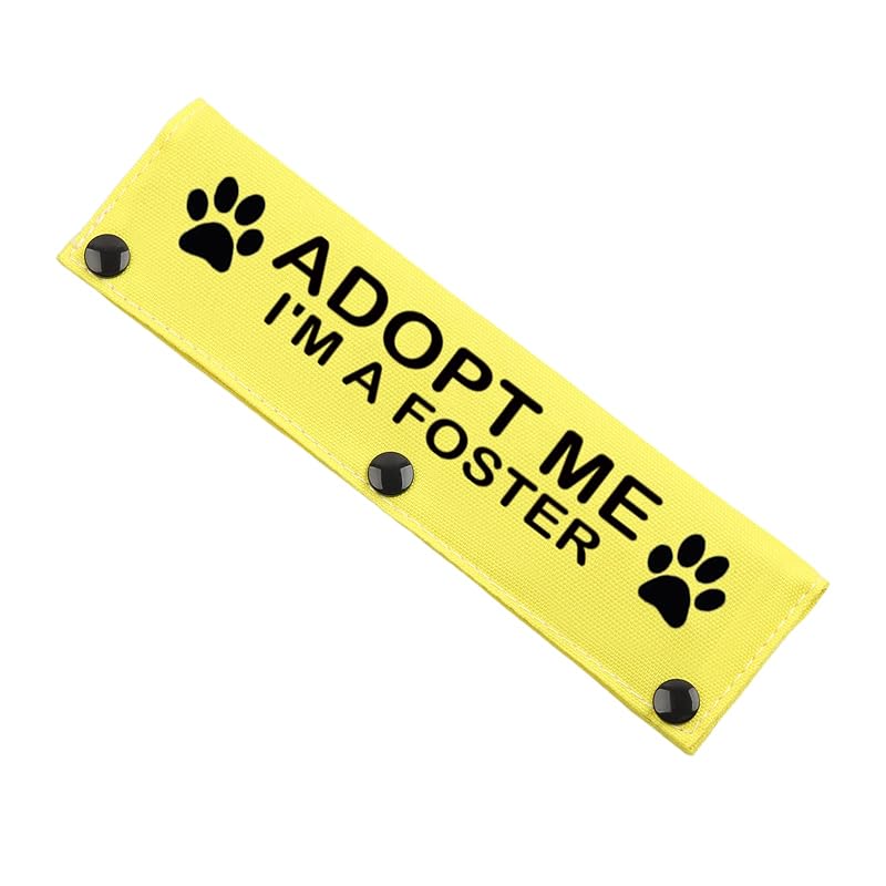 Capa para Guia de Cães JXGZSO em Nylon com Fechos de Pressão ADOPT I'M A FOSTER, 1 unidade