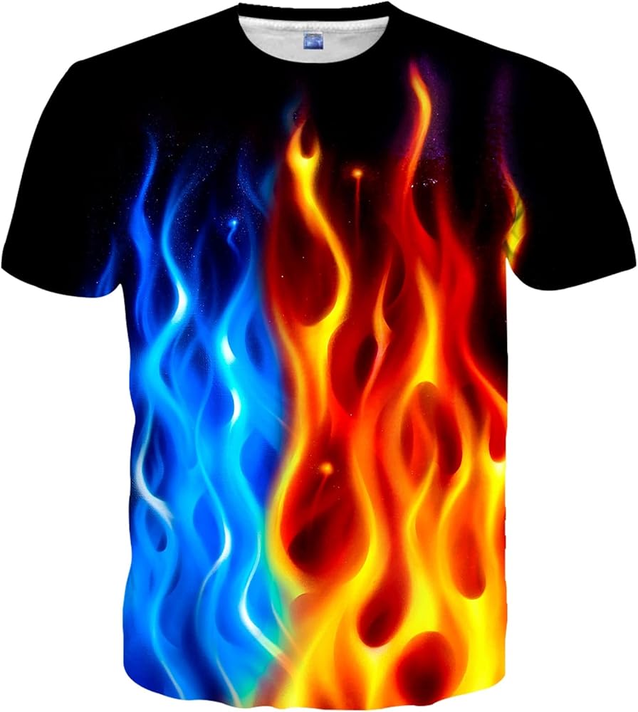 Herren Damen T-Shirts Unisex 3D Druck Kurzarm Rundhals Grafik T-Shirts - Bild 1 von 2