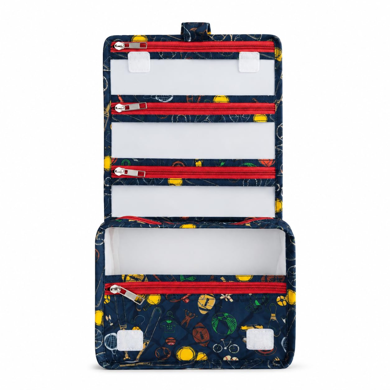 Playful Plunge Foldable Travel Kit | Multipurpose All-in-One Compact, Durable, Lightweight, Waterproof, Bag | Travel Friendly Pouch Ideal for Diaper, Medicines, Accessory & Toiletry (Sports Print)