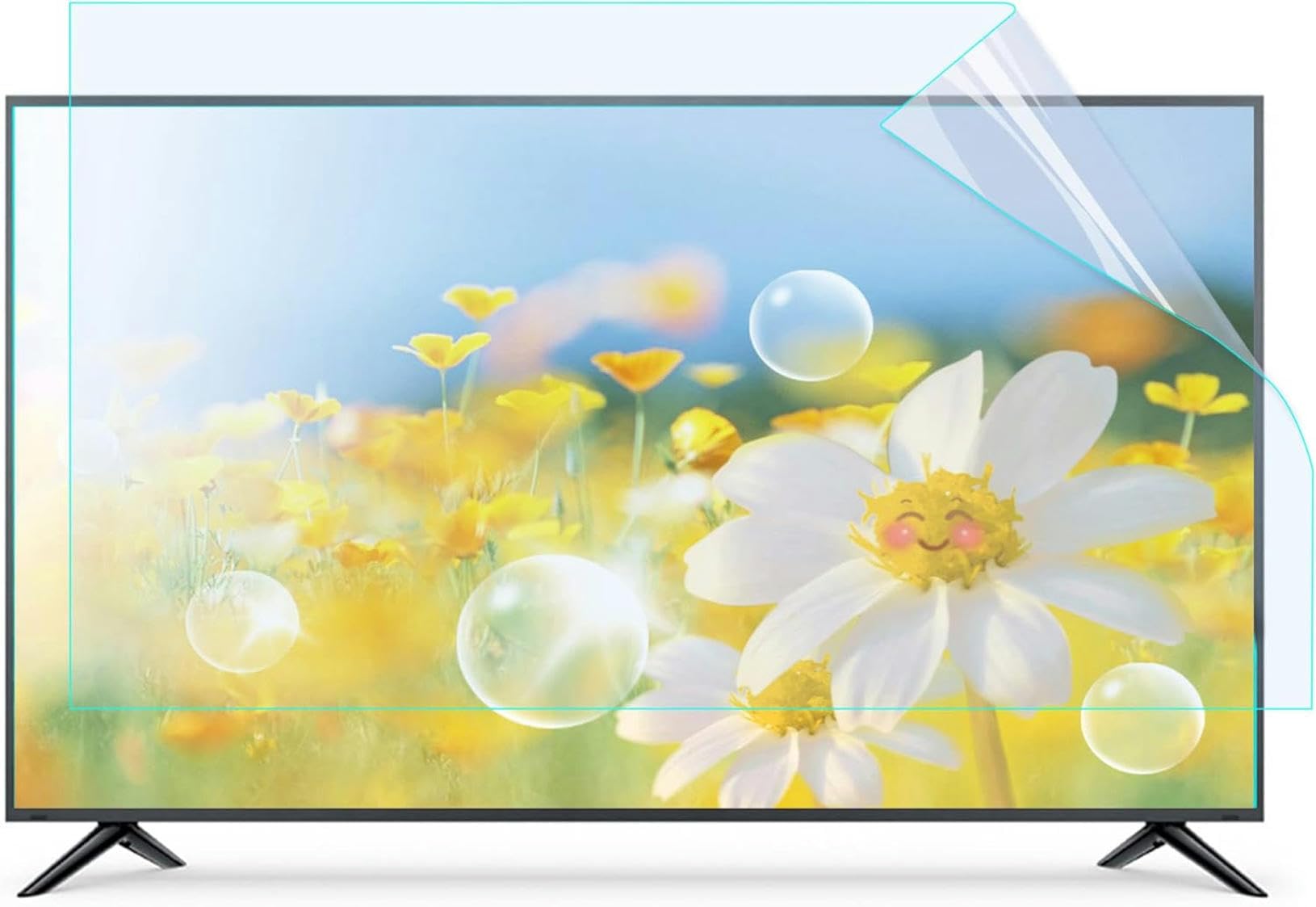 SBJKLYRN TV screen protector film, 43-75 inch, Filter Blocking Blue Light Film Indoor Anti-Reflection for LCD, LED, 4K OLED & QLED HDTV(60in 1327x749mm)