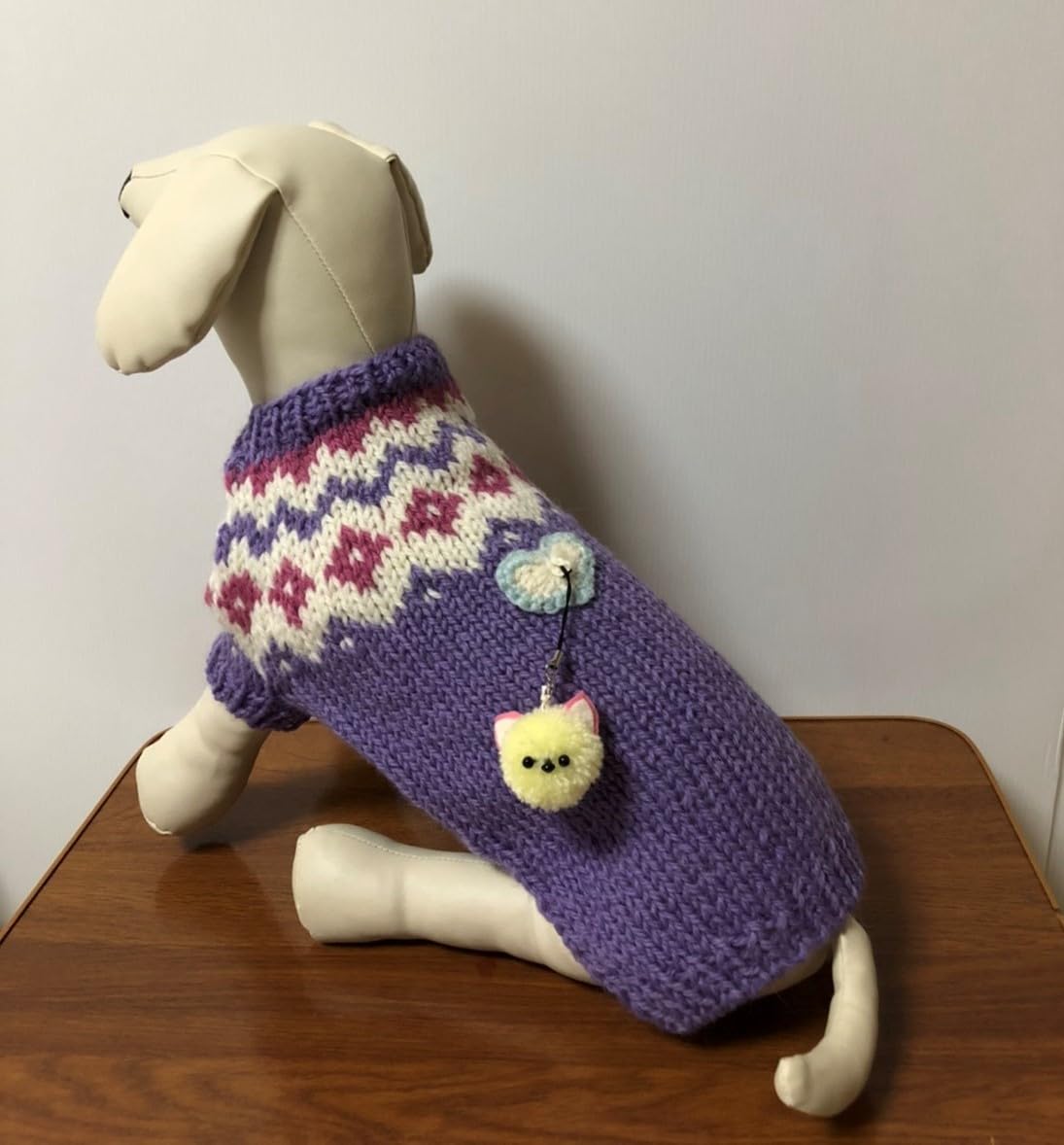 Amazon.co.jp: 手編みランド 犬服 小型犬用ロピ セーター 小型犬 M寸