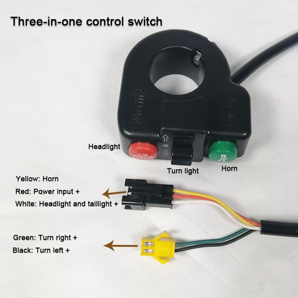 QD252 Electric Bicycle Lamp Set Lampada Anteriore Horn Tail Lamp Stop Lamp Turn Lamp Switch Accessori Elettrici Biciclette