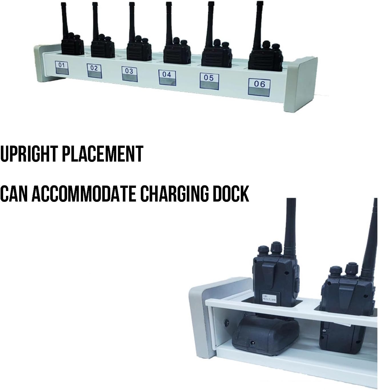 Universal Handheld Walkie Talkie Holder, Wall Mounted Storage Box, Desktop Organizer, Microphone Stand for Two-Way Radios, Perfect for Firefighters, Police, and Emergency Services image 3