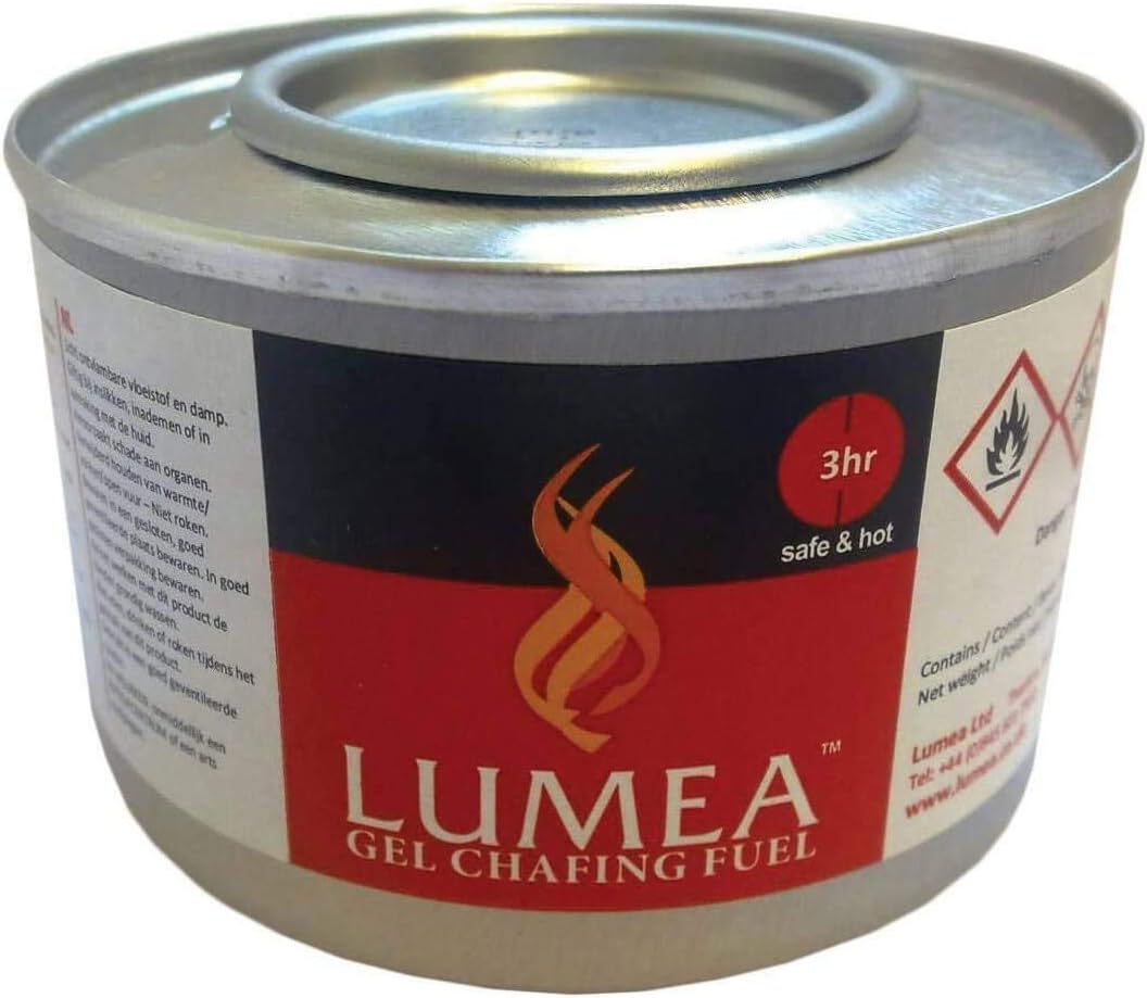 12 x CHAFING FUEL GEL CANS DISH 3 HOUR BURN TIME EACH – CATERERS CHAFING TINS