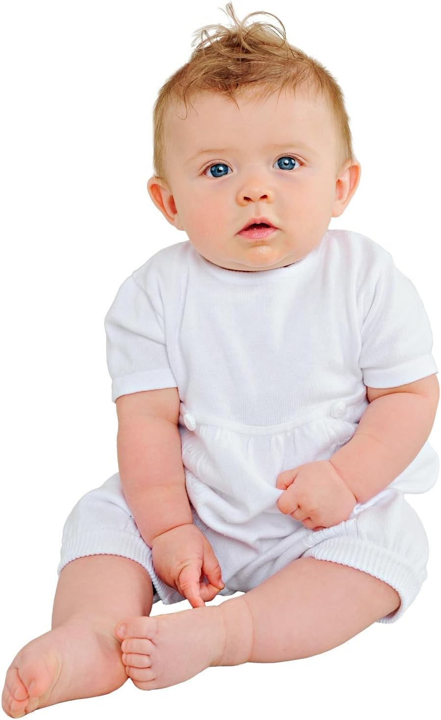 One Small Child Evan 3 Month Knit Christening or Baptism Romper for Boys