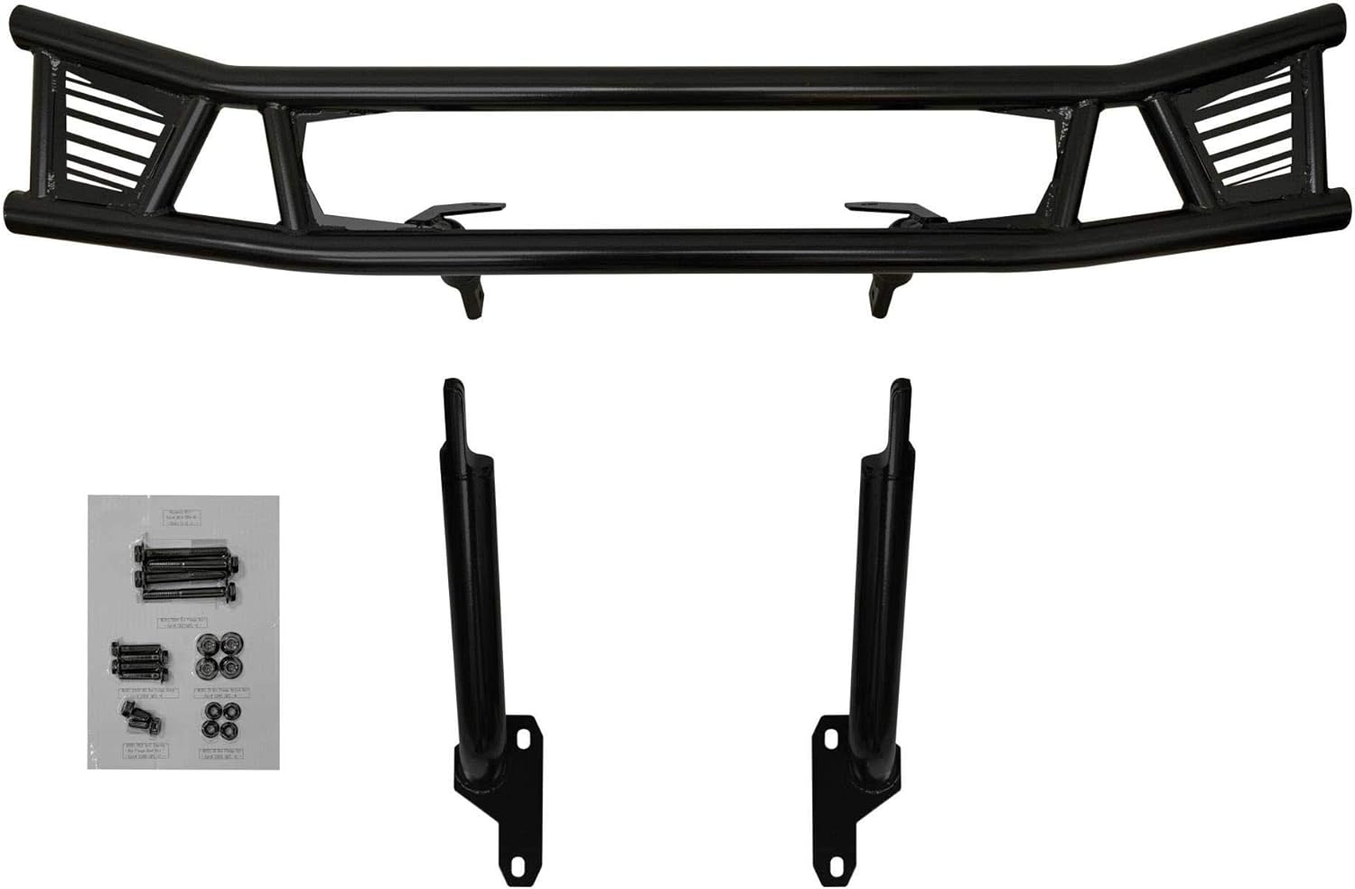SuperATV Rear Bumper Compatible With Kawasaki Teryx 4- Heavy Duty Steel Tubing, Black UV Resistant Powder Coating, Mounts Directly to Frame, Carefully Crafted to Follow Contour of Machine