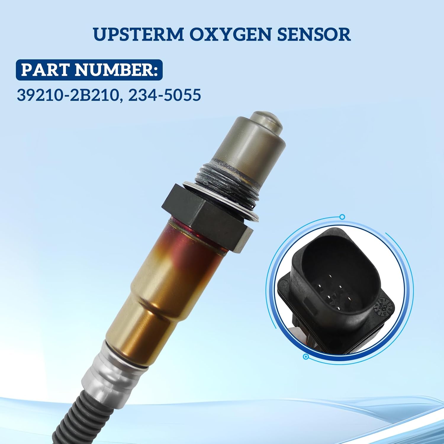 Oxygen Sensor Upstream Downstream 2Pcs: Fit for Kia Soul Rio 2012-2018 1.6 L4, for Hyundai Accent Veloster 2012-2017 1.6 L4 Replace 234-5055 234-4568
