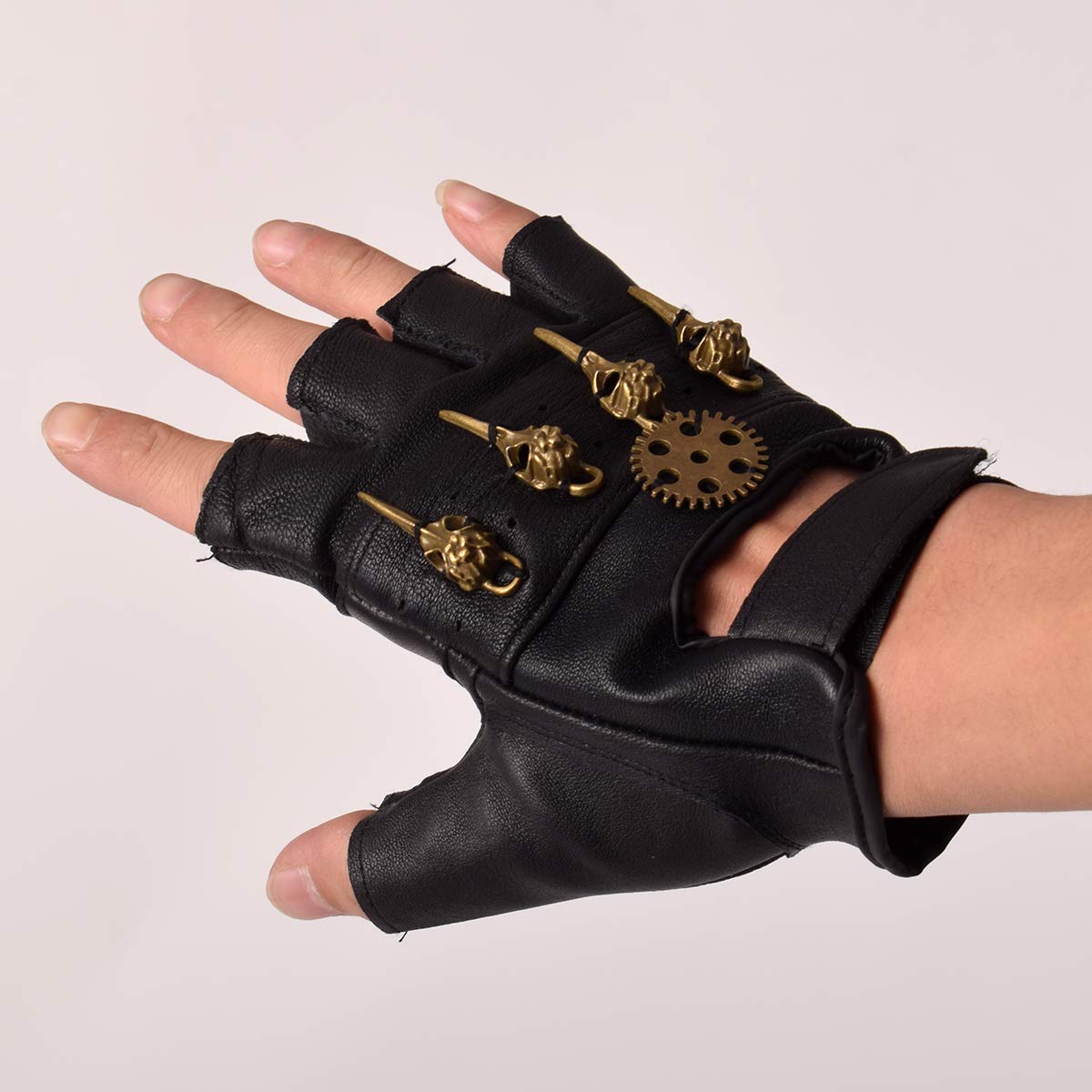 GRACEART Gants Steampunk gothique Hommes Fingerless Mittens