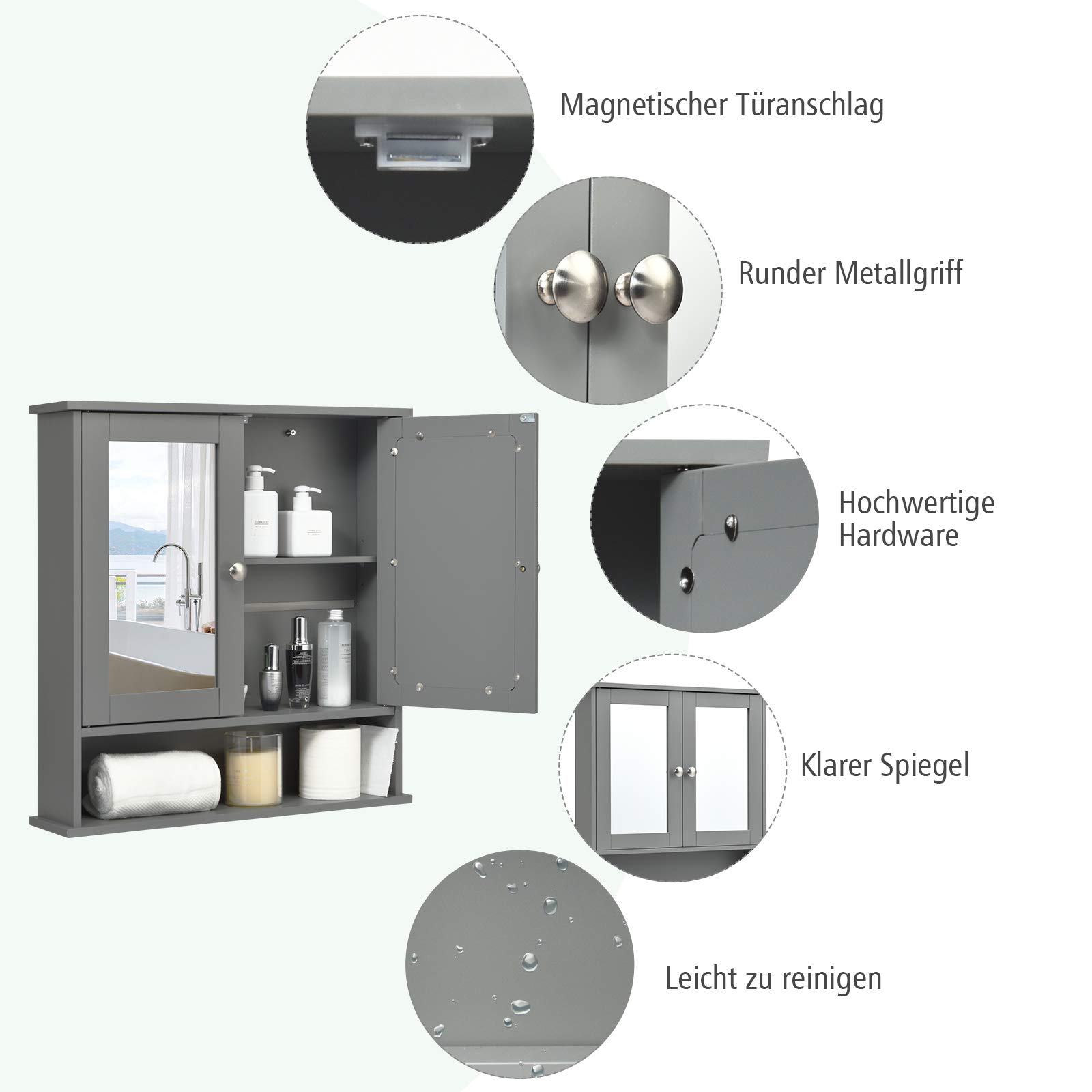 Mueble de baño, gris 5