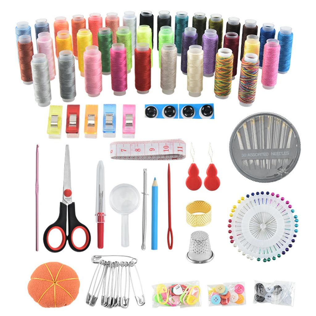 JFDBGU Juego de costura grande, juego de 152 piezas, herramientas de costura prácticas for el hogar, juego de costura