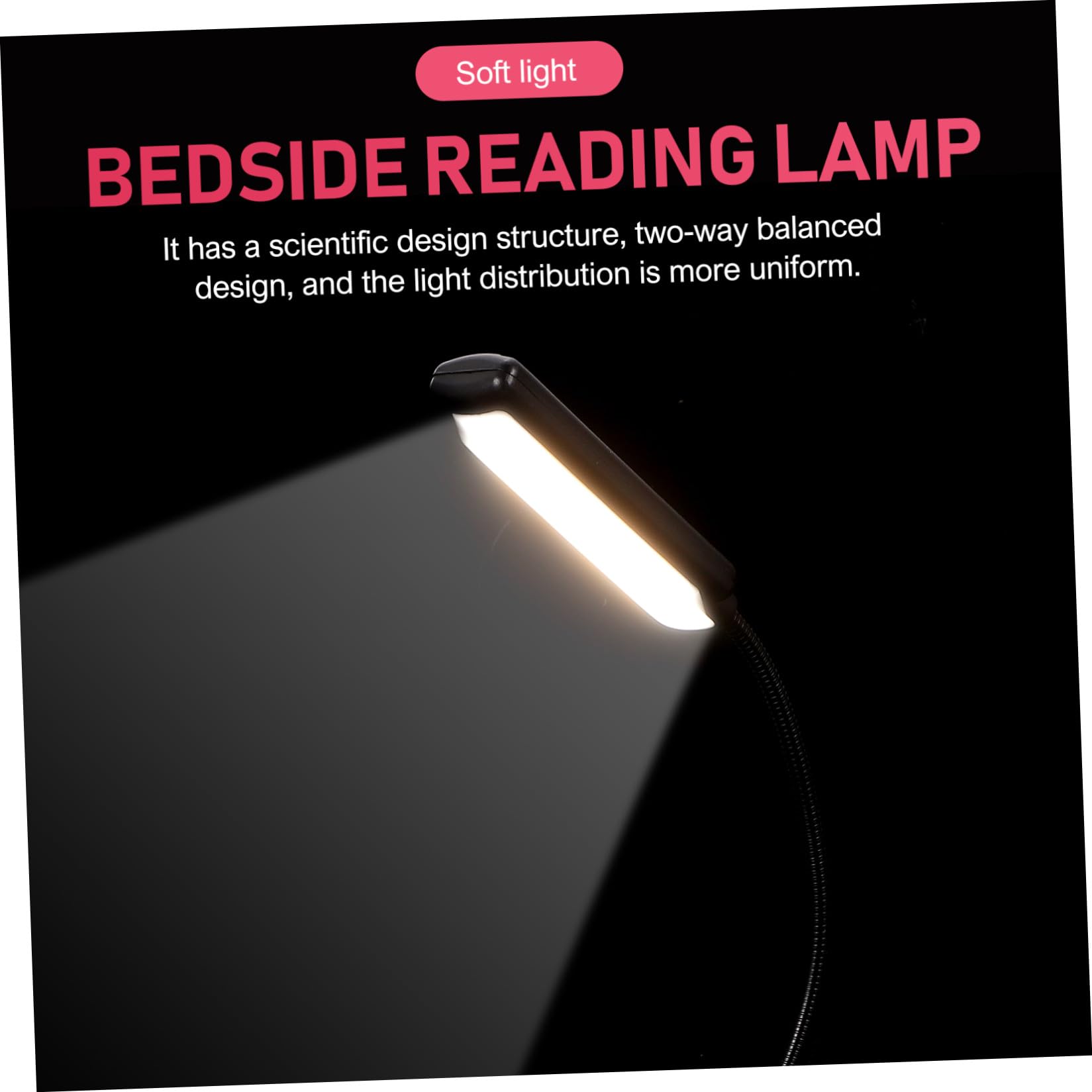 iplusmile Lampe à Pince LED de Lecture Rechargeable Noire, Lot de 2