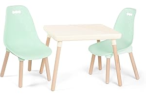 B. spaces Kids' Craft Table and Chair Set with Mint 3-Piece Set:...