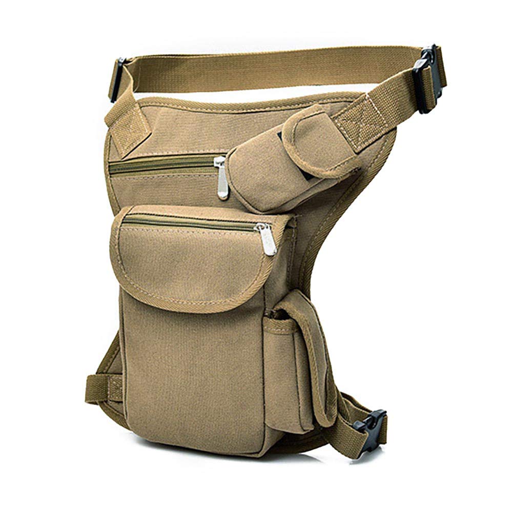 Wraith of East Drop Leg Bag Men's Pouch Tactical Military Thigh Waist Pack Leg Rig Utility Motorcycle Riding Versipack Outdoor Bag (421-Khaki)