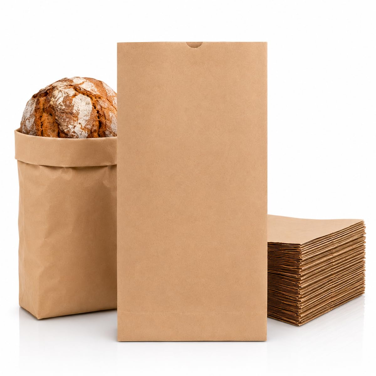 verpacking bolsas de papel kraft 23 x 37 cm Marrón con fondo cuadrado 9 cm [tamaño y cantidad a elegir] apto para alimentos papel kraft bolsas de regalo fondo plano 1000 unidades