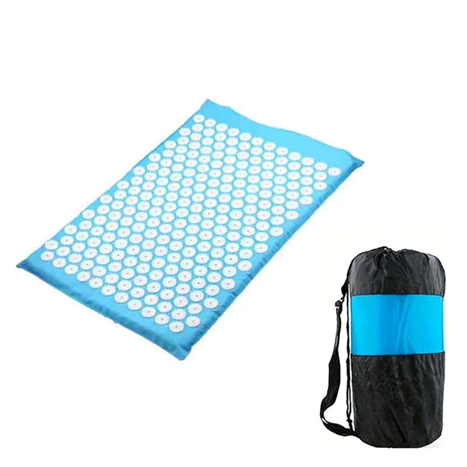 Esterilla Acupresion Estera acolchada for masaje de acupresión y yoga(Blue without pillow)