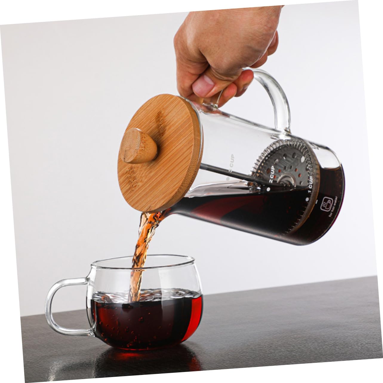 STOBAZA Professional Glass Press Pot Insulated Coffee Maker 34oz Perfect Present