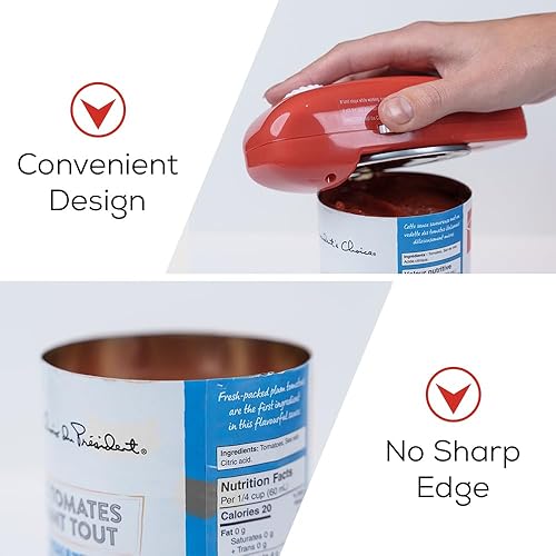 Miniatura 6 de Hystrada Abrelatas eléctrico  Abrelatas de mano sin borde afilado  Abrelatas a pilas  Abrelatas de fácil operación con un solo toque  El abrelatas