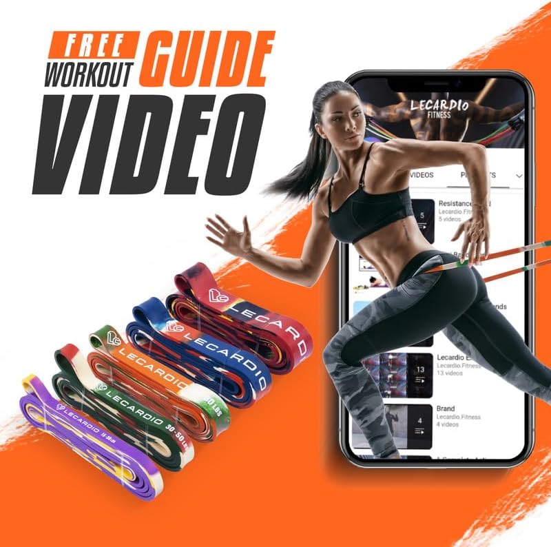 Miniatura 5 de LECARDIO Bandas de resistencia para entrenamiento, bandas de asistencia de camuflaje para dominadas, bandas de entrenamiento súper duraderas para