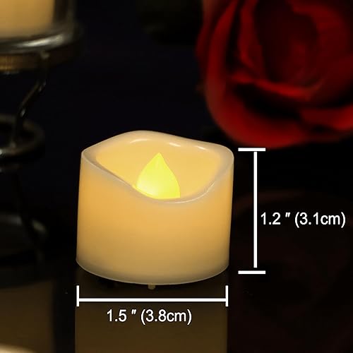 Miniatura 6 de QIDEA Velas votivas LED sin llama que funcionan con pilas, con temporizador, parpadeantes, decoración eléctrica, decoración decorativa para Navidad,