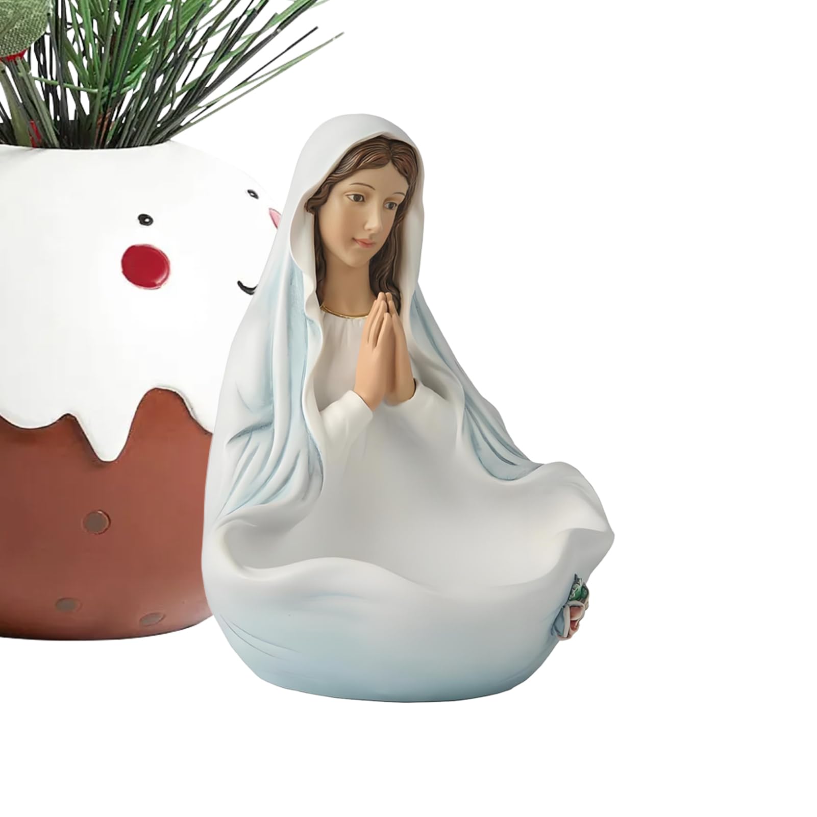 Statue de Marie extérieure et figurine religieuse de jardin pour église et décoration intérieure