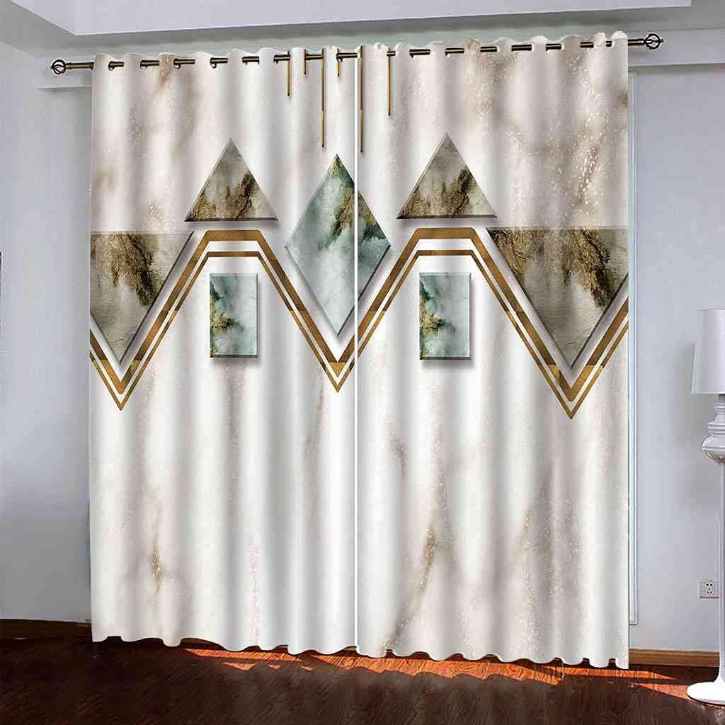 Rideau occultant pour chambre d'enfant et salon au motif pierre créatif