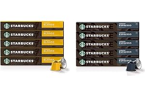 Nespresso Starbucks Blonde Roast and Dark Roast Espresso Capsules (100-count)