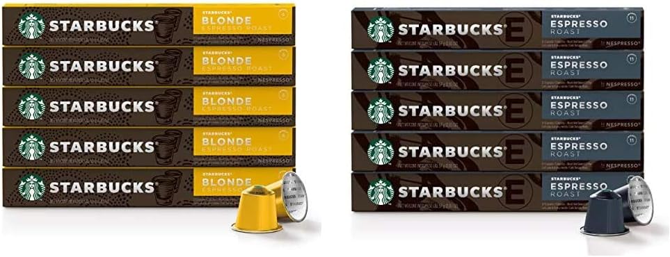 Starbucksby Nespresso Blonde Roast and Dark Roast Espresso Capsules (100-count)