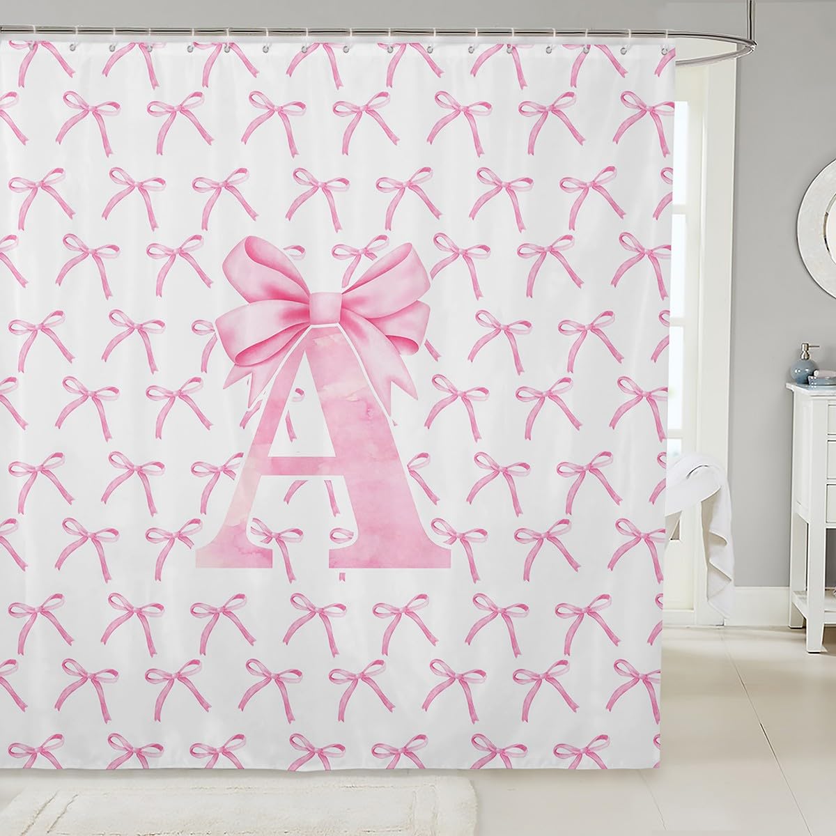 Rideau de douche pour enfants rose 183x213 cm idéal pour la salle de bain des petites princesses