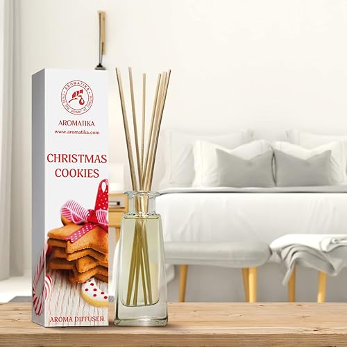 Miniatura 3 de Difusor de aroma de galletas navideñas de 3.4 onzas líquidas, difusor de junco, fragancia para habitación, fragancia para el hogar, ambientador,