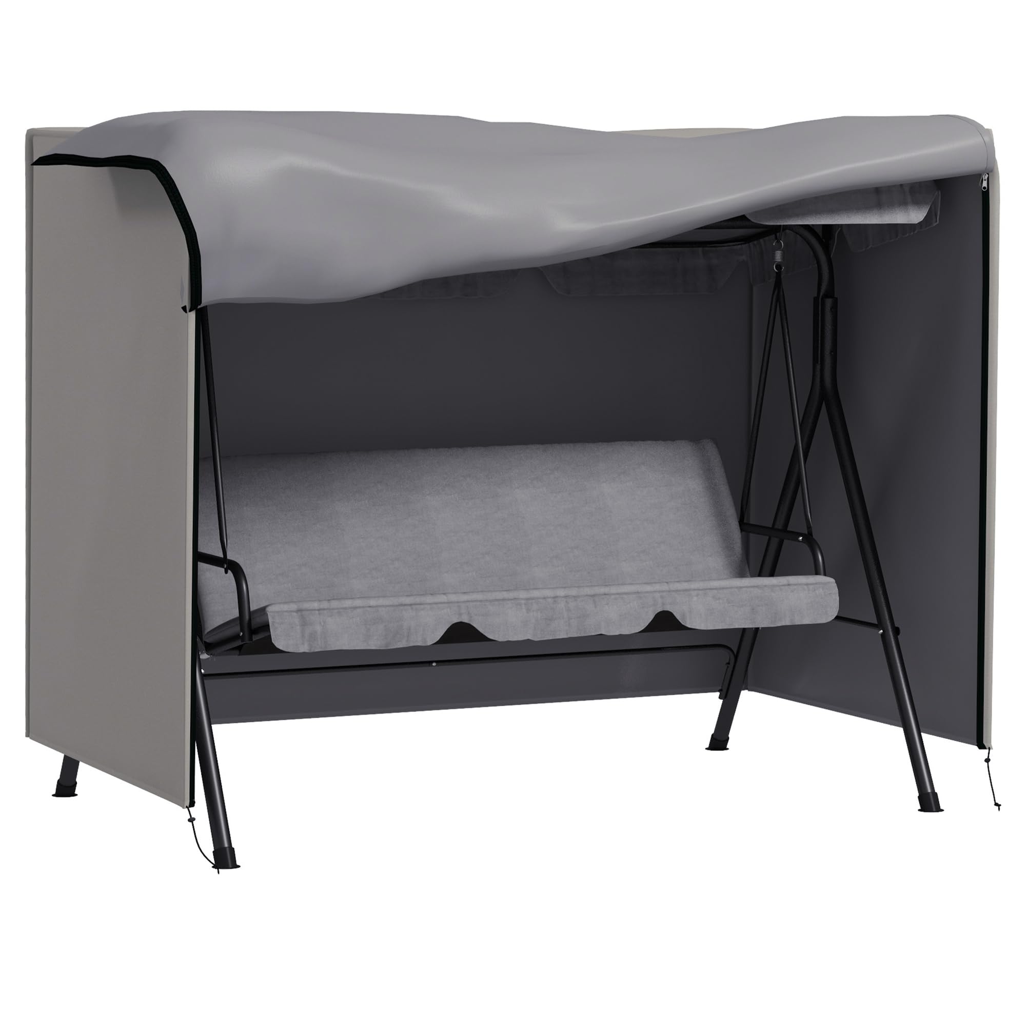 Outsunny Unisex Light Grey Garden Furniture Protector Patio Swing Chair Cover In