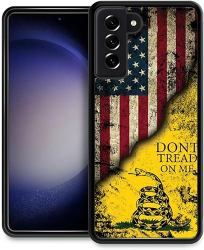 Miniatura 6 de DAIZAG Funda compatible con Samsung Galaxy S23 Plus, Dont Tread on Me Bandera Americana de Grano de Madera para Hombre y Mujer, Funda de TPU para