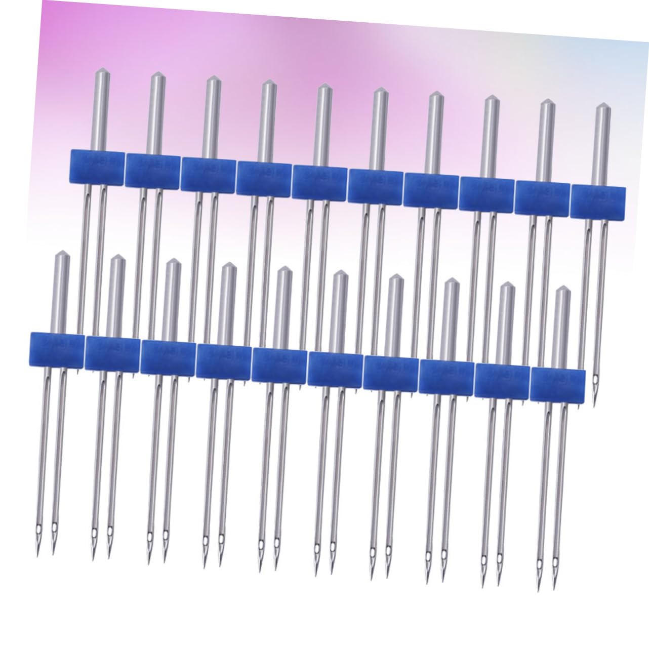 Zwillingsnadel für Nähmaschine 3mm Metall Blau 100 Stück C01-005-00171
